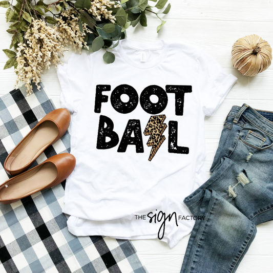 Football Lightning Bolt Tee