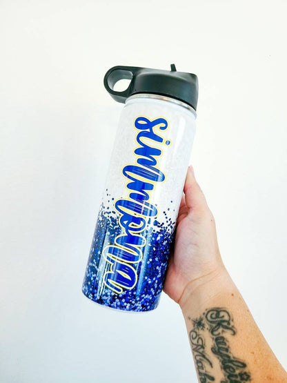 Personalized Kid's Water Bottle, School Mascot, School Merch, School Spirit, Insulated Water Bottle with Name, School Water Bottle, Sports